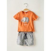 BOBOLI - Ensemble short orange en coton - Garçon - Taille TU - Modz