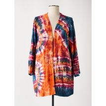 CHARLIE JOE - Veste kimono orange en lin - Femme - Taille 36 - Modz
