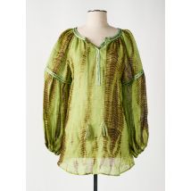 KAVERI - Tunique manches longues vert en lin - Femme - Taille 36 - Modz