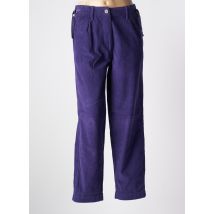 CHARLIE JOE - Pantalon droit violet en coton - Femme - Taille 38 - Modz