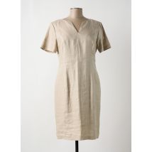 WHITE LABEL - Robe mi-longue beige en lin - Femme - Taille 42 - Modz