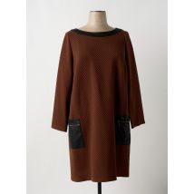 ROBE LEGERE BY VERA MONT - Robe mi-longue marron en acrylique - Femme - Taille 50 - Modz
