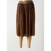 XT STUDIO - Jupe mi-longue marron en polyester - Femme - Taille 42 - Modz