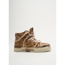 REBECCO WHITE - Baskets marron en textile - Femme - Taille 35 - Modz