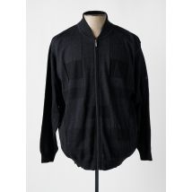 MONTE CARLO - Gilet manches longues noir en laine vierge - Homme - Taille 6XL - Modz