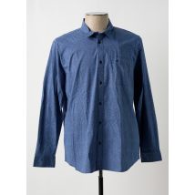 TIBET - Chemise manches longues bleu en coton - Homme - Taille 3XL - Modz