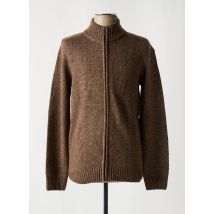 CAMBRIDGE - Gilet manches longues marron en laine - Homme - Taille S - Modz