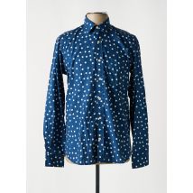 SERGE BLANCO - Chemise manches longues bleu en coton - Homme - Taille M - Modz