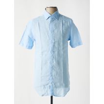 CAMBRIDGE - Chemise manches courtes bleu en lin - Homme - Taille S - Modz