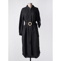 SALSA - Robe mi-longue noir en lin - Femme - Taille 36 - Modz