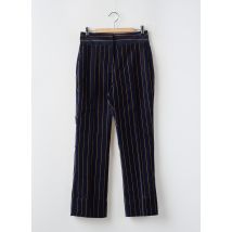 KING LOUIE - Pantalon droit bleu en coton - Femme - Taille 36 - Modz