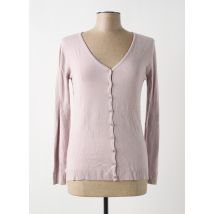 O.P.L FASHION - Gilet manches longues violet en coton - Femme - Taille 40 - Modz