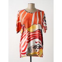 QUATRE VINGT JOURS - T-shirt orange en polyester - Femme - Taille 44 - Modz