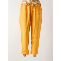 OTTO WERNER - Pantalon droit orange en lin - Femme - Taille TU - Modz