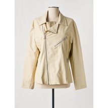 SOPHIA CURVY - Veste simili cuir beige en polyurethane - Femme - Taille 44 - Modz