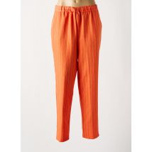 SOPHIA CURVY - Pantalon droit orange en polyester - Femme - Taille 52 - Modz