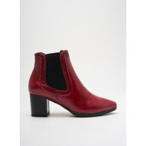 KARSTON - Bottines/Boots rouge en cuir - Femme - Taille 36 - Modz