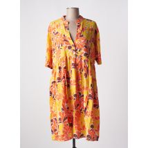 GENESIS - Robe mi-longue orange en viscose - Femme - Taille TU - Modz
