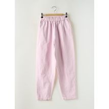 POMANDERE - Pantalon droit rose en coton - Femme - Taille 32 - Modz
