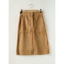 MASSCOB - Jupe mi-longue marron en coton - Femme - Taille 34 - Modz