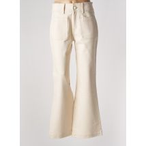 MASSCOB - Jean coupe flare beige en coton - Femme - Taille 40 - Modz