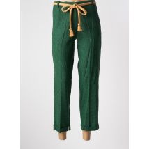 ALYSI - Pantalon 7/8 vert en laine vierge - Femme - Taille 34 - Modz