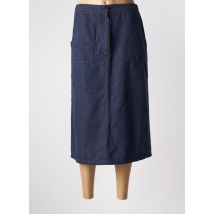 POMANDERE - Jupe mi-longue bleu en coton - Femme - Taille 42 - Modz