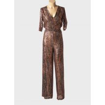 SIYU - Combi-pantalon marron en polyester - Femme - Taille 38 - Modz