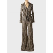 SIYU - Combi-pantalon beige en polyester - Femme - Taille 34 - Modz