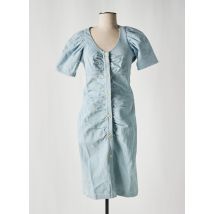 MASSCOB - Robe mi-longue bleu en coton - Femme - Taille 34 - Modz