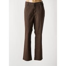 CARMEN - Pantalon droit marron en coton - Femme - Taille 48 - Modz