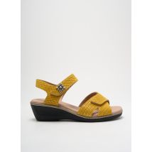 ARTIKA SOFT - Sandales/Nu pieds jaune en cuir - Femme - Taille 41 - Modz