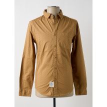 EDC - Chemise manches longues beige en coton - Homme - Taille S - Modz