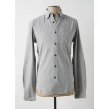 ESPRIT - Chemise manches longues gris en coton - Homme - Taille S - Modz