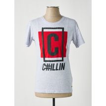 EDC - T-shirt gris en coton - Homme - Taille S - Modz