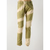 PLEASE - Jeans coupe slim vert en coton - Femme - Taille 38 - Modz