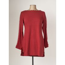 MALOKA - Pull tunique rouge en polyester - Femme - Taille 38 - Modz