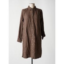 TOM TAILOR - Robe mi-longue marron en coton - Femme - Taille 36 - Modz