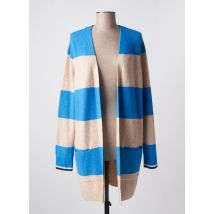 CECIL - Gilet manches longues bleu en coton - Femme - Taille 46 - Modz