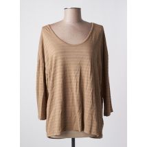 TOM TAILOR - T-shirt marron en viscose - Femme - Taille 42 - Modz