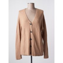TOM TAILOR - Gilet manches longues beige en coton - Femme - Taille 38 - Modz
