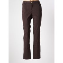 LOLA ESPELETA - Pantalon slim marron en coton - Femme - Taille 46 - Modz
