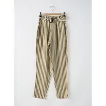 TIFFOSI - Pantalon droit vert en lin - Femme - Taille 34 - Modz