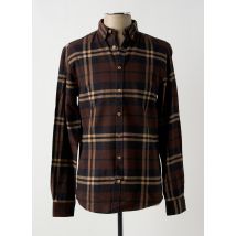 KRONSTADT - Chemise manches longues marron en coton - Homme - Taille S - Modz