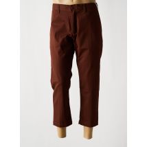 OBEY - Pantalon chino marron en coton - Homme - Taille W34 - Modz