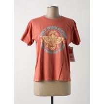 OBEY - T-shirt orange en coton - Femme - Taille 38 - Modz