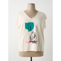 LA FIANCÉE - T-shirt beige en coton - Femme - Taille 46 - Modz