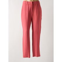 DES PETITS HAUTS - Pantalon droit rose en viscose - Femme - Taille 38 - Modz
