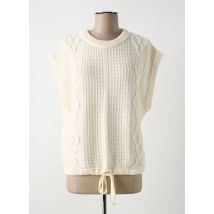 OUI - Pull beige en coton - Femme - Taille 36 - Modz