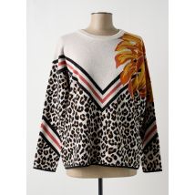 OUI - Pull beige en coton - Femme - Taille 42 - Modz